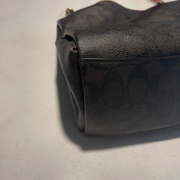 Coach shoulder Hand bag Purse Brown & Pink Flawless Like NEW adjustable strap - Picture 7 of 14